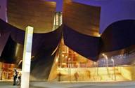 Main entrance of the Walt Disney Concert Hall.